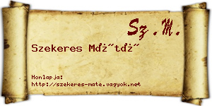 Szekeres Máté névjegykártya